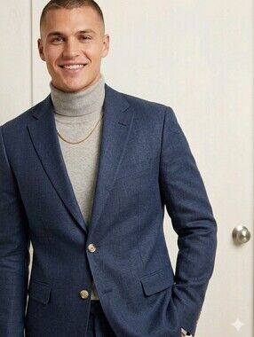 Circle of Gentlemen David-2 Blue Birdseye 2-Piece Suit Size 56